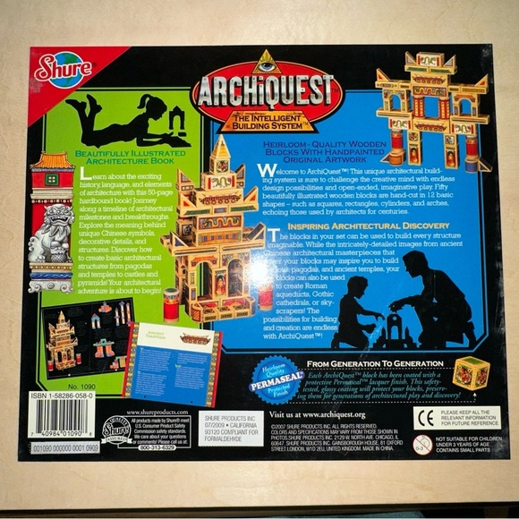 Shure Archiquest Dragons & Pagodas Chinas Treasures Complete Set Building Block - Picture 7 of 8